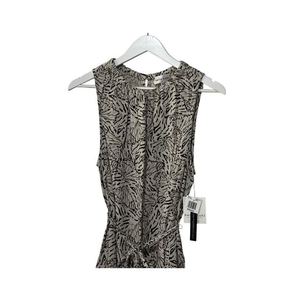 BELLA DAHL WOMENS MEDIUM LINEN BLEND SLEEVELESS TIERED MINI DRESS NEUTRAL NEW - Picture 6 of 13